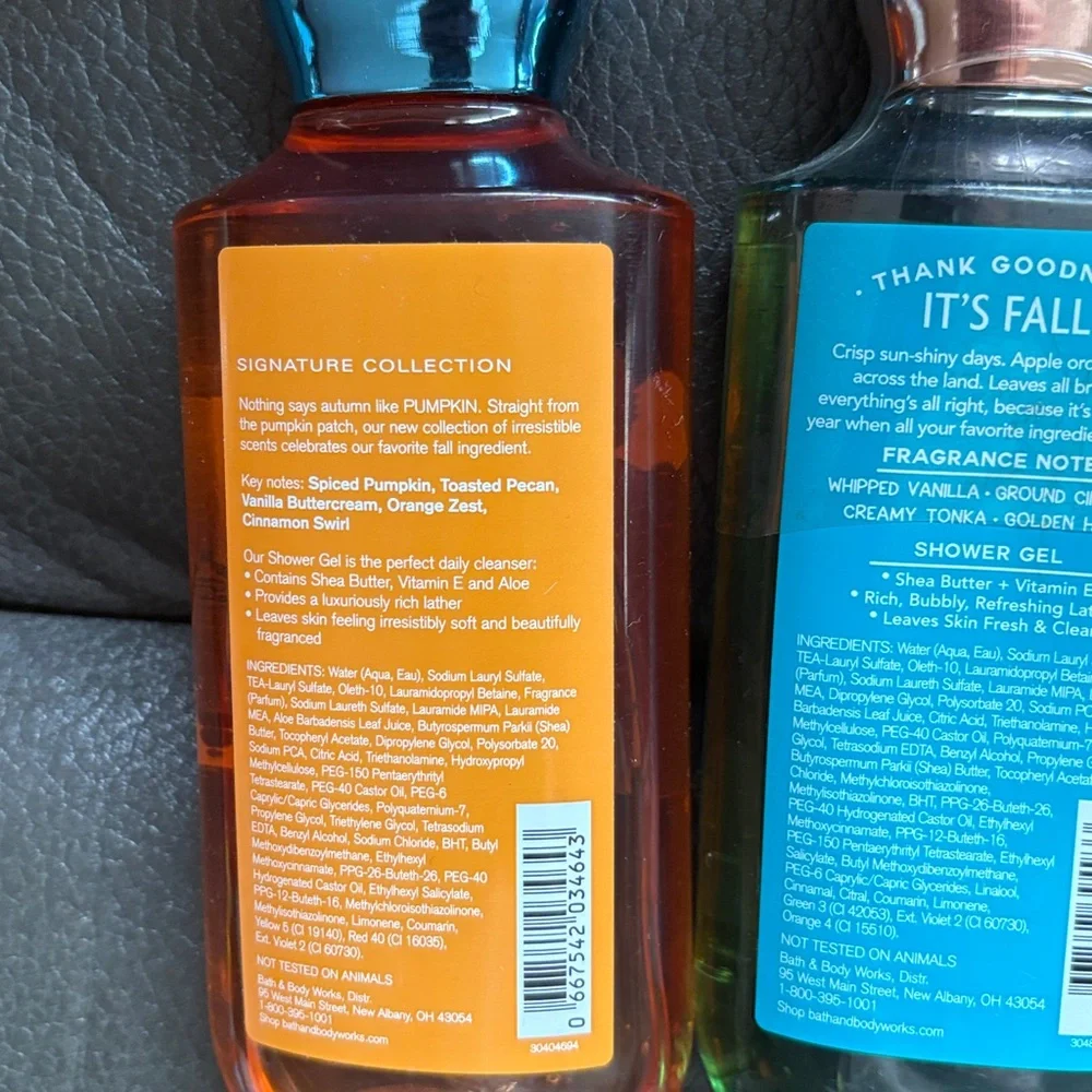 Bath and body shower gels in pumpkin cupcake and whipped vanilla spice - Picture 5 of 7